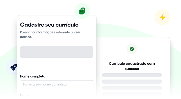 Exemplo de currículo sendo preenchido